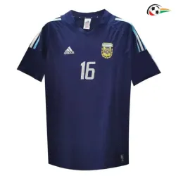 Camisa Retrô Reserva Aimar 16 Argentina 2002 Azul Marinho