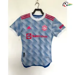 Camisa Retrô Reserva Versão Jogador Manchester United 2021/2022 Azul