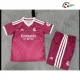 Camisa Alternativa Infantil Real Madrid 2026/2027 Rosa com Patch HP