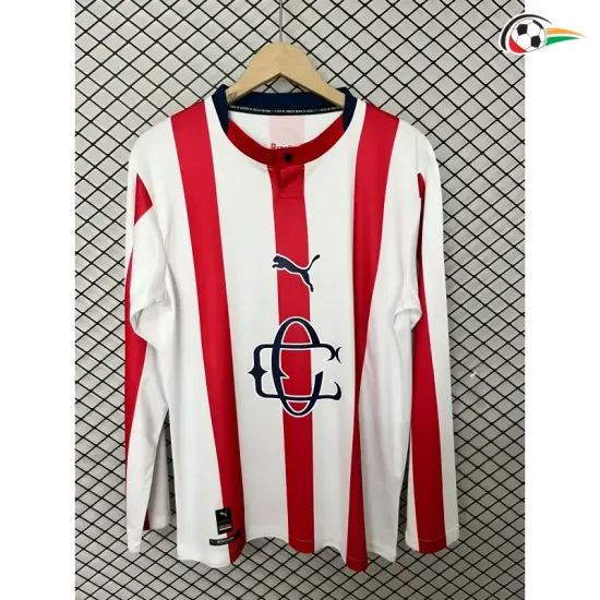 Camisa Chivas 120 Edição De Aniversário 2026/2027 Vermelho/Branco Manga Longa