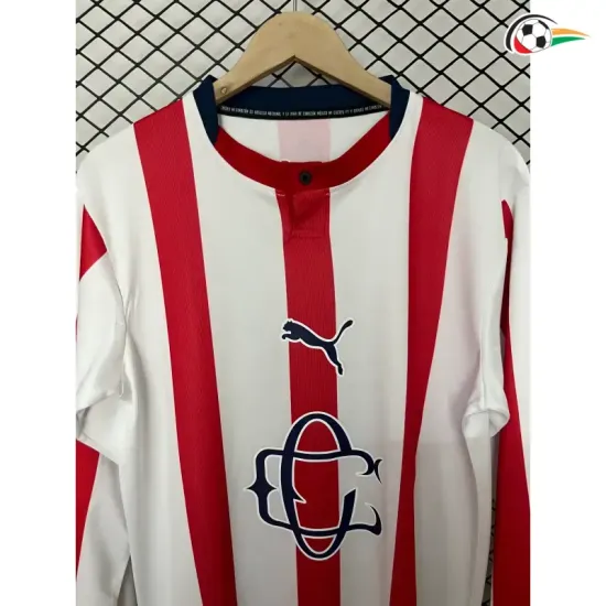 Camisa Chivas 120 Edição De Aniversário 2026/2027 Vermelho/Branco Manga Longa