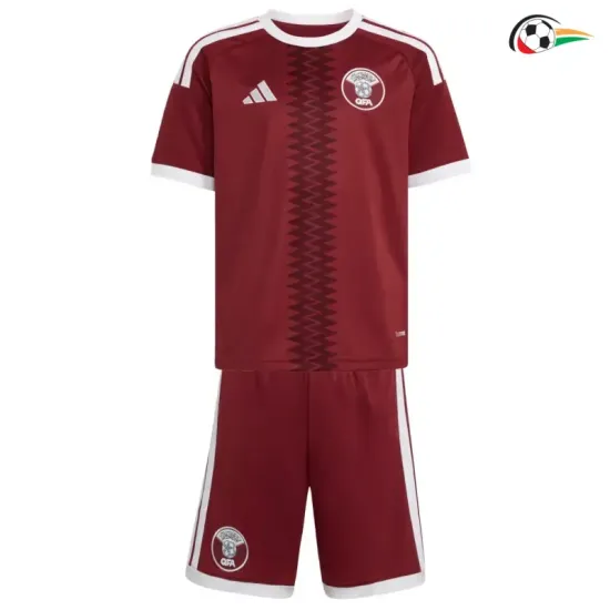 Camisa Titular Infantil Qatar Copa do Mundo 2026 Vermelho