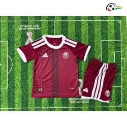 Camisa Titular Infantil Qatar Copa do Mundo 2026 Vermelho