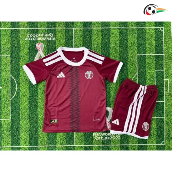 Camisa Titular Infantil Qatar Copa do Mundo 2026 Vermelho