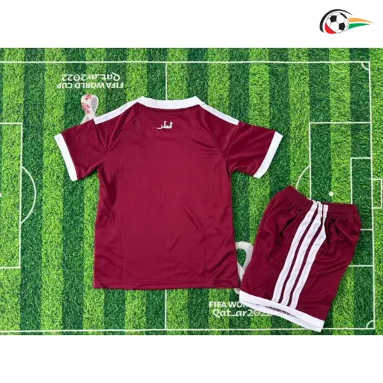 Camisa Titular Infantil Qatar Copa do Mundo 2026 Vermelho