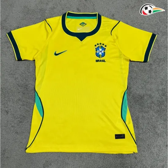 Camisa Titular Versão Feminina Brasil Copa do Mundo 2026 Amarelo
