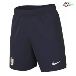 Shorts de Futebol Titular Uruguay Copa do Mundo 2026 Azul Marinho