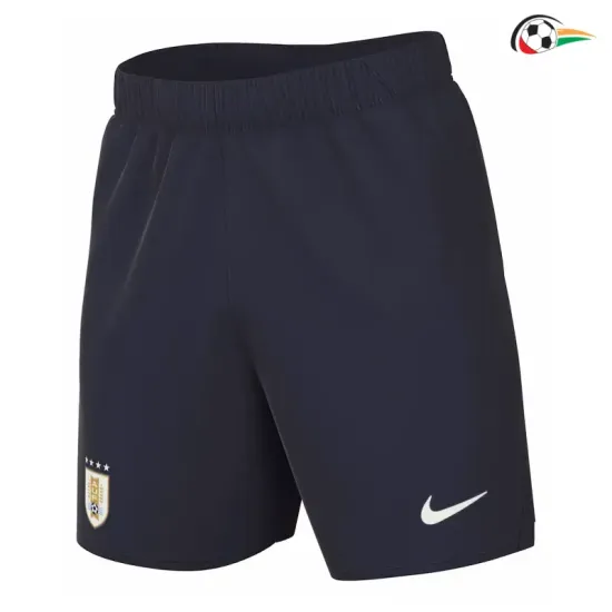 Shorts de Futebol Titular Uruguay Copa do Mundo 2026 Azul Marinho