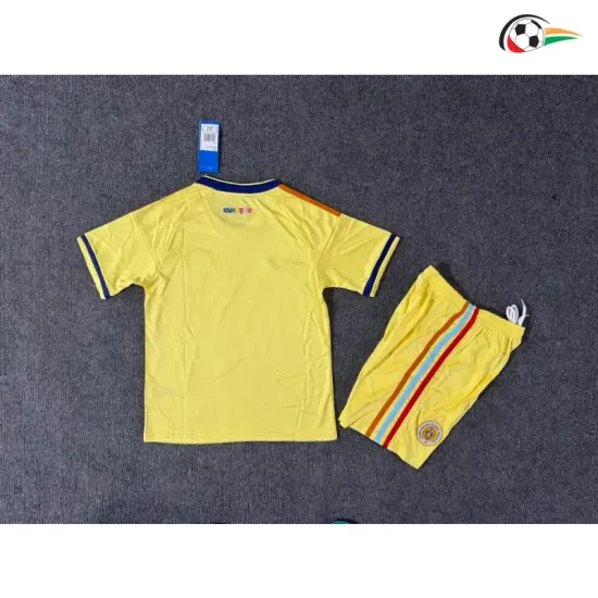Camisa Reserva Infantil Curacao Copa do Mundo 2026 Amarelo Claro