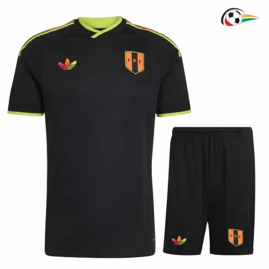 Camisa Reserva Infantil Perú Copa do Mundo 2026 Preto