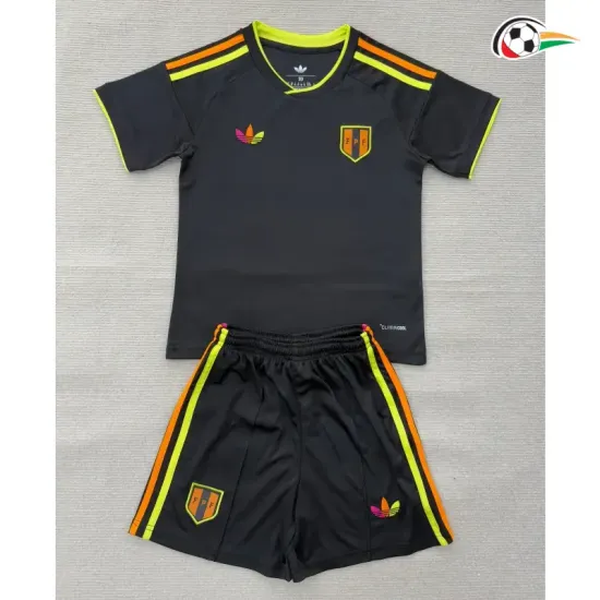 Camisa Reserva Infantil Perú Copa do Mundo 2026 Preto