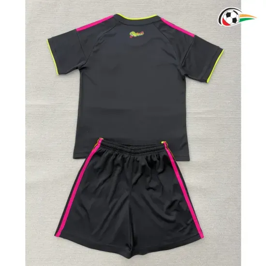 Camisa Reserva Infantil Perú Copa do Mundo 2026 Preto
