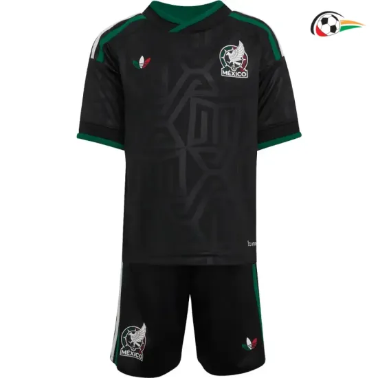 Camisa Alternativa Infantil México Copa do Mundo 2026 Preto
