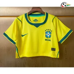 Camisa Curta Titular Versão Feminina Brasil Copa do Mundo 2026 Amarelo
