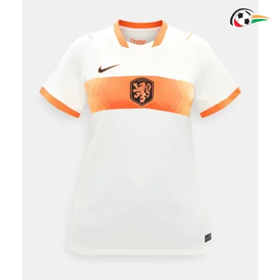 Camisa Reserva Versão Feminina Holanda Copa do Mundo 2026 Branco