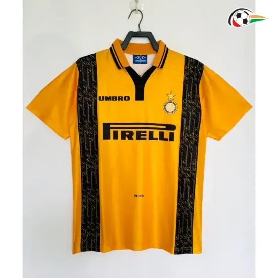 Camisa Retrô Alternativa Inter de Milan 1996/1997 Amarelo
