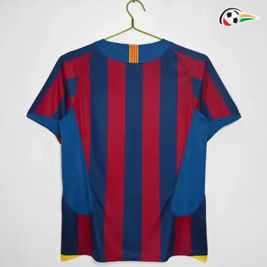 Camisa Retrô Titular Barcelona 2005/06 Vermelho/Azul