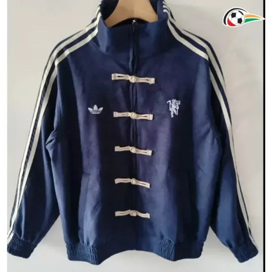 Jaqueta do Manchester United 2026 Estilo Chinês Azul Marinho