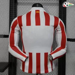 Camisa Titular Versão Jogador Atlético de Madrid 2025/2026 Branco/Vermelho Manga Longa