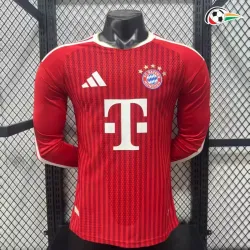 Camisa Titular Versão Jogador Bayern Múnich 2026/2027 Vermelho Manga Longa