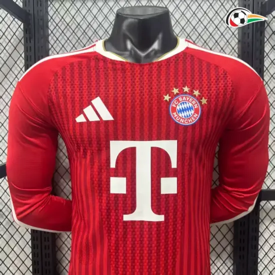 Camisa Titular Versão Jogador Bayern Múnich 2026/2027 Vermelho Manga Longa