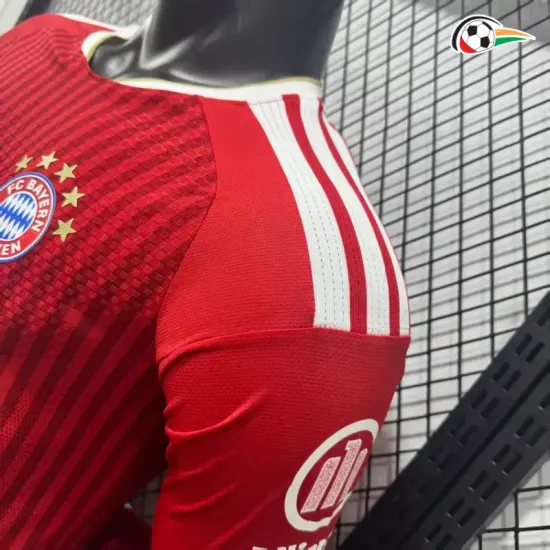 Camisa Titular Versão Jogador Bayern Múnich 2026/2027 Vermelho Manga Longa