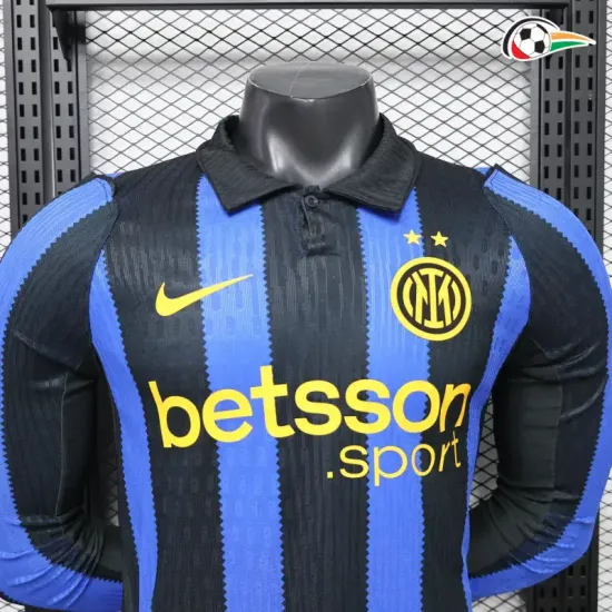 Camisa Titular Versão Jogador Inter de Milan 2026/2027 Azul/Preto Manga Longa