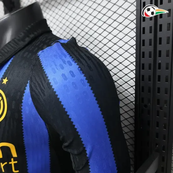 Camisa Titular Versão Jogador Inter de Milan 2026/2027 Azul/Preto Manga Longa