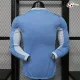 Camisa Titular Versão Jogador Manchester City 2026/2027 Azul/Branco Manga Longa