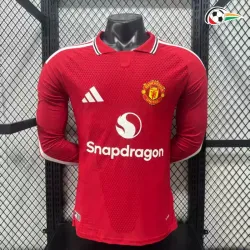 Camisa Titular Versão Jogador Manchester United 2026/2027 Vermelho Manga Longa