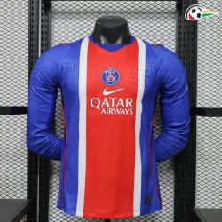Camisa Titular Versão Jogador PSG 2026/2027 Azul/Vermelho Manga Longa