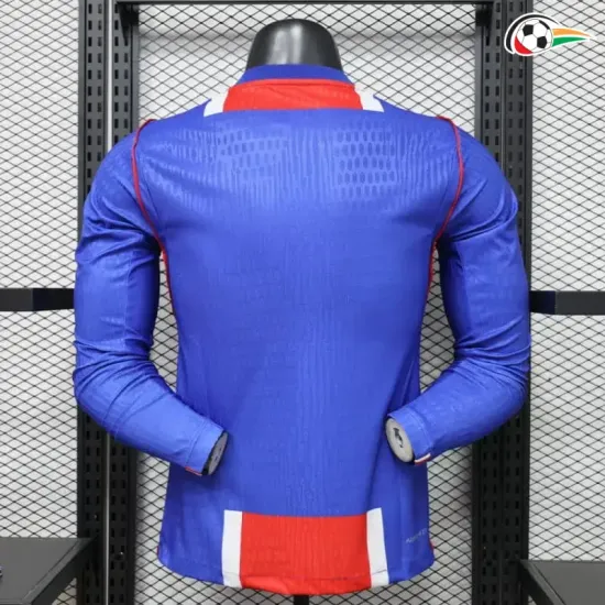 Camisa Titular Versão Jogador PSG 2026/2027 Azul/Vermelho Manga Longa