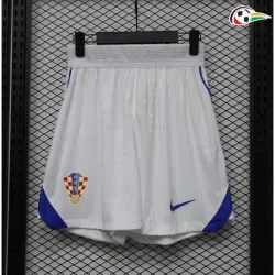 Shorts de Futebol Titular Versão Jogador Croacia Copa do Mundo 2026 Branco