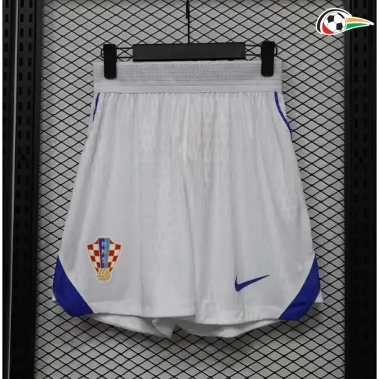 Shorts de Futebol Titular Versão Jogador Croacia Copa do Mundo 2026 Branco