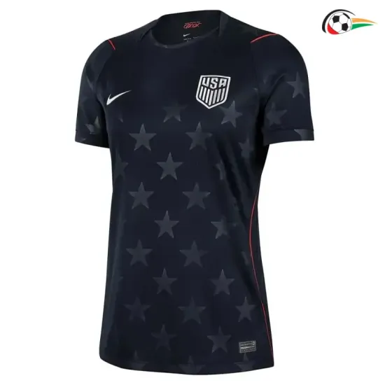 Camisa Reserva Versão Feminina EE.UU Copa do Mundo 2026 Preto Obsidiana