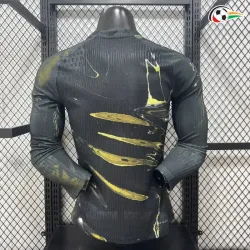 Camisa Versão Jogador PSG 2025/2026 Night Edition Preto Manga Longa