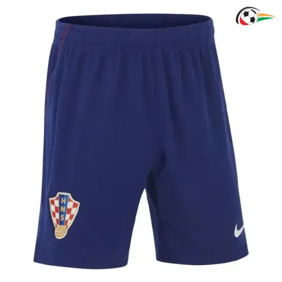 Shorts de Futebol Reserva Croacia Copa do Mundo 2026 Azul
