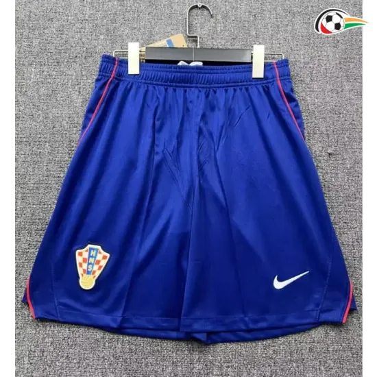 Shorts de Futebol Reserva Croacia Copa do Mundo 2026 Azul