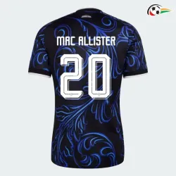 Camisa Reserva Mac Allister 20 Argentina Copa do Mundo 2026 Azul com FIFA2022