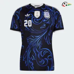 Camisa Reserva Mac Allister 20 Argentina Copa do Mundo 2026 Azul com FIFA2022