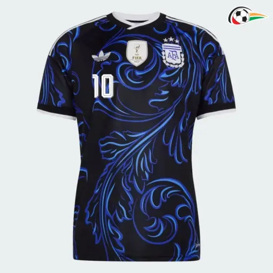 Camisa Reserva Messi 10 Argentina Copa do Mundo 2026 Azul com FIFA2022