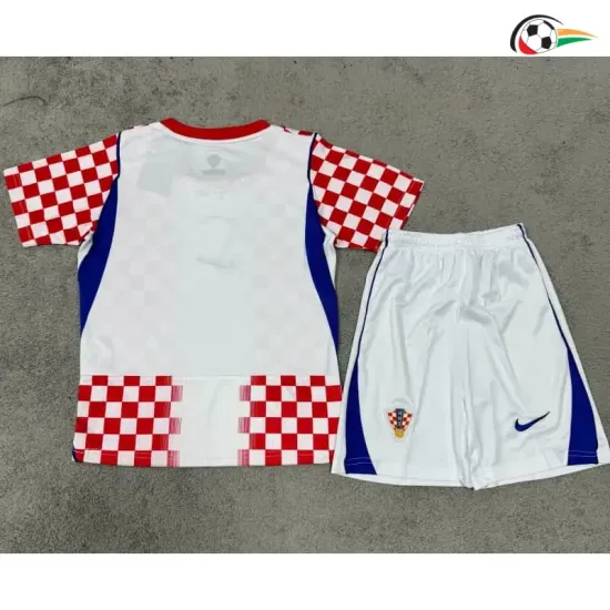 Camisa Titular Infantil Croacia Copa do Mundo 2026 Vermelho/Branco