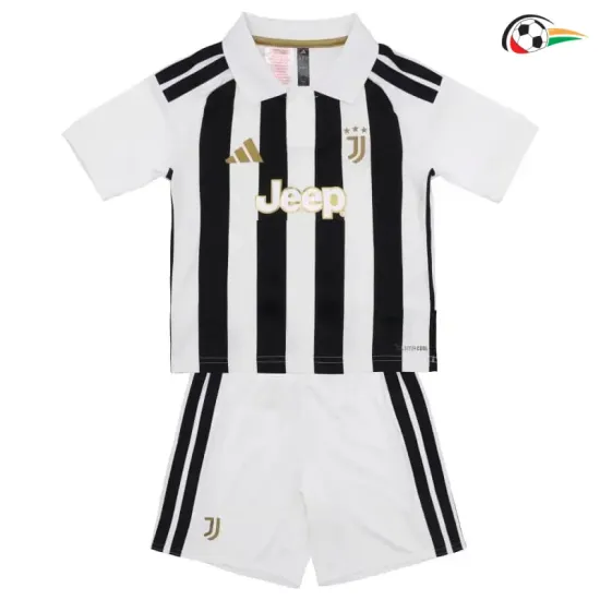 Camisa Titular Infantil Juventus 2026/2027 Preto/Branco