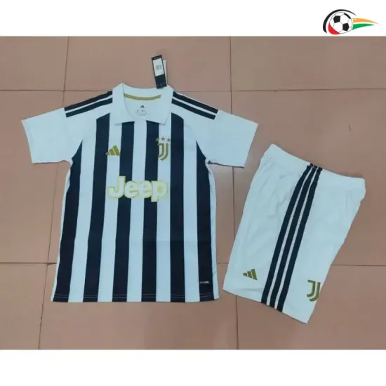 Camisa Titular Infantil Juventus 2026/2027 Preto/Branco