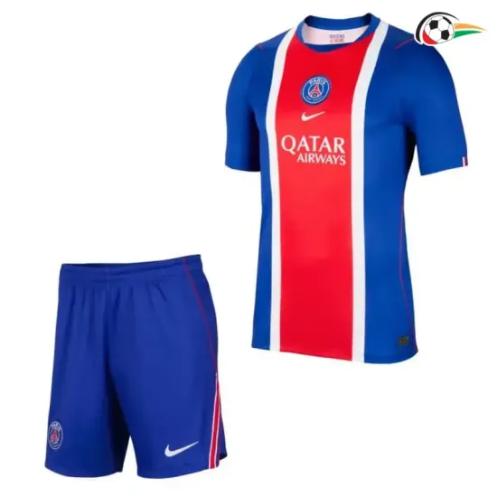 Camisa Titular Infantil PSG 2026/2027 Azul/Vermelho