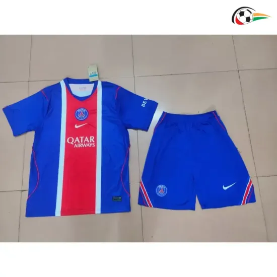 Camisa Titular Infantil PSG 2026/2027 Azul/Vermelho