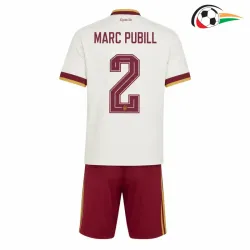 Camisa Reserva Infantil Marc Pubill 2 España Copa do Mundo 2026 Branco/Vermelho