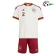 Camisa Reserva Infantil Marc Pubill 2 España Copa do Mundo 2026 Branco/Vermelho