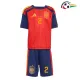 Camisa Titular Infantil Marc Pubill 2 España Copa do Mundo 2026 Vermelho/Azul