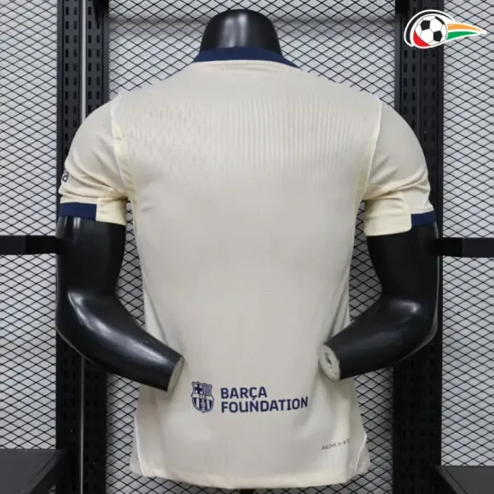 Camisa Versão Jogador Barcelona 2026/2027 Bege/Vermelho